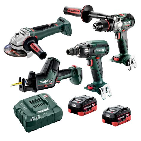 Metabo 18V Brushless 4 Piece 5.5ah Set MET18BL4SB2HD5.5DU AU68402450 ...