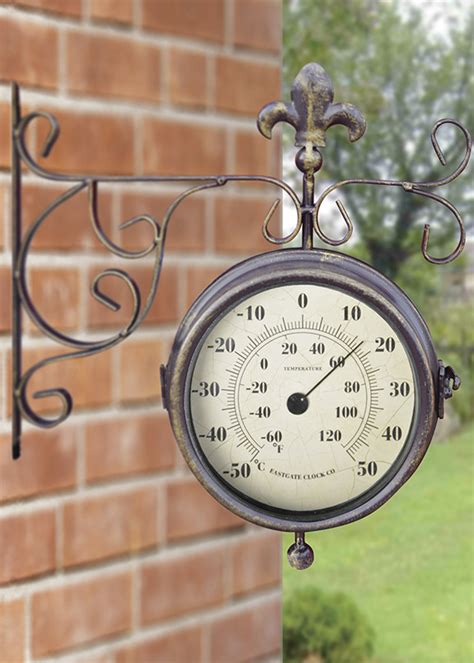 Купить уличные часы двухсторонние TF005 Esschert Design – Consta Garden ...