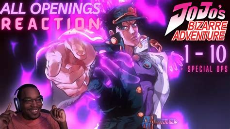 JoJo S Bizarre Adventure Openings 1 10 Special Openings REACTION