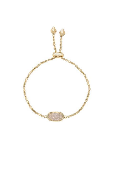 Kendra Scott Elaina Bracelet In Gold Iridescent Drusy Revolve