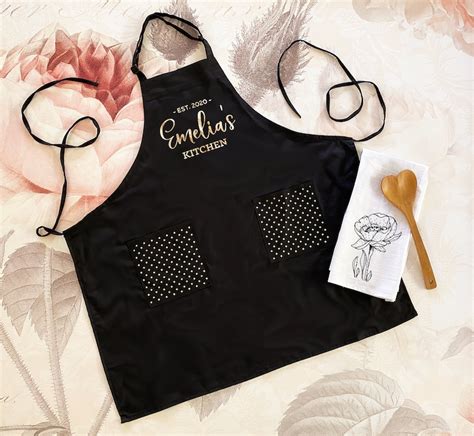 Personalized Apron For Womens Aprons Personalized Custom Etsy