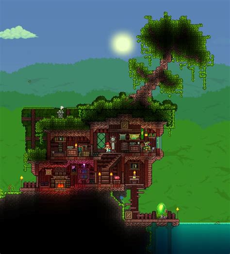 Jungle Cottage | Terraria house ideas, Terrarium base, Terraria house ...