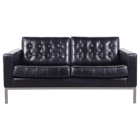 Mid-Century Modern Green Leather Loveseat by Skippers Mobler at 1stDibs ...