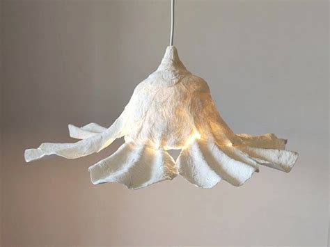 Papier maché hanglamp plafondlamp woondecoratie lichtsculptuur