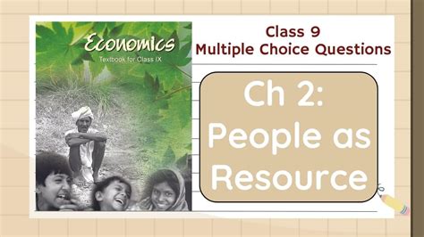 People As Resource Class Mcqs Cbse Economics Chapter Multiple