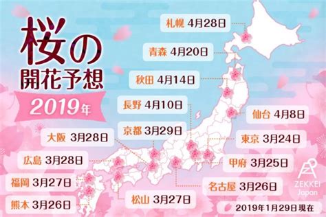 2019年日本赏樱地图（全国篇） 知乎