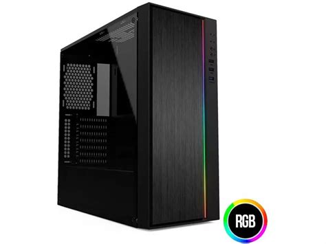 Gabinete Gamer Kwg Vela M Rgb Lateral Em Acr Lico Mid Tower Black