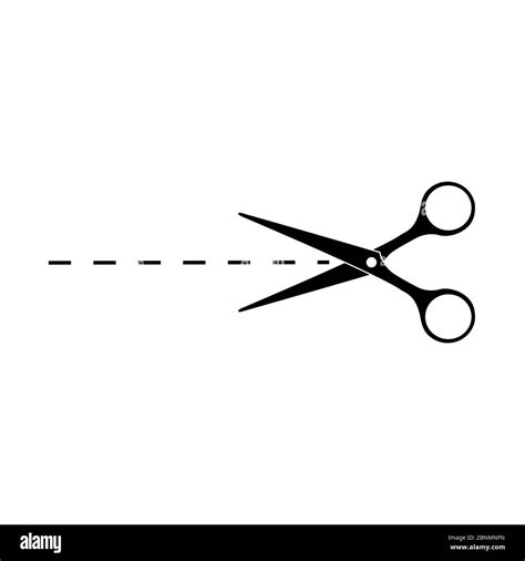 Scissors Cut Line Icon Symbol Template Color Editable Stock Photo Alamy