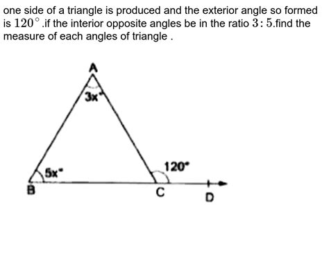 Triangles Theorem If A Side Of A Triangle Is Produced The Exte