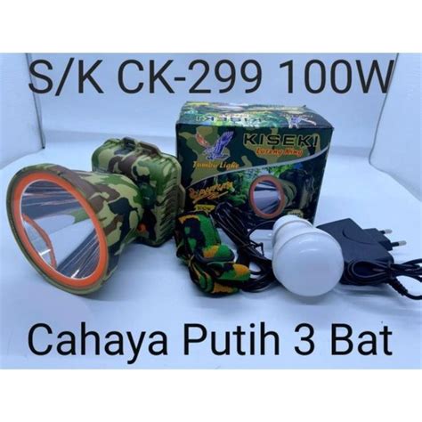 Jual HEADLAMP Senter Kepala LED Super Terang Kiseki Loreng King 100