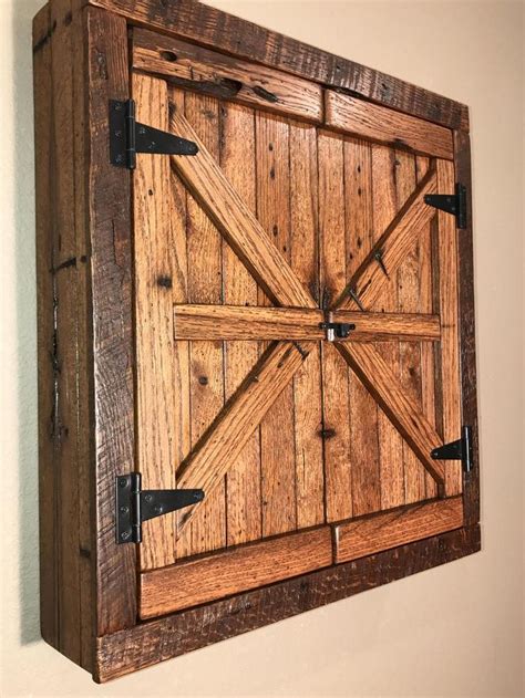 Dartboard Cabinet Barnwood Double Dart Row Made To Etsy In 2020