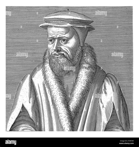 Portrait Augustin Marlorat, Hendrick Hondius (I), 1599 Bust of Augustin ...