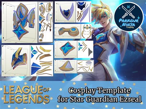 Star Guardian Ezreal Template Pepakura League of Legends Star Guardian ...