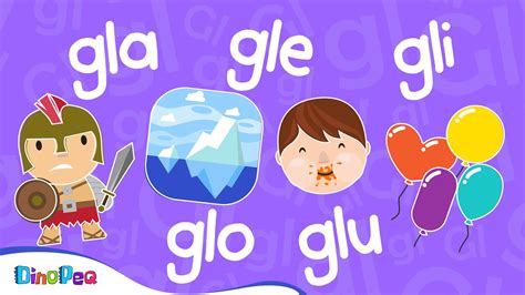 Aprende a leer las SÍLABAS TRABADAS gla gle gli glo glu VOCABULARIO