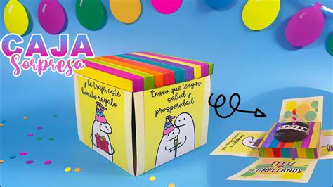 Caja Sorpresa De Cumplea Os De Flork Con Bonitas Frases Para Regalar