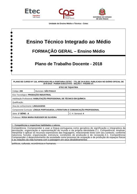 Pdf Ensino T Cnico Integrado Ao M Dio Etectiquatira Br