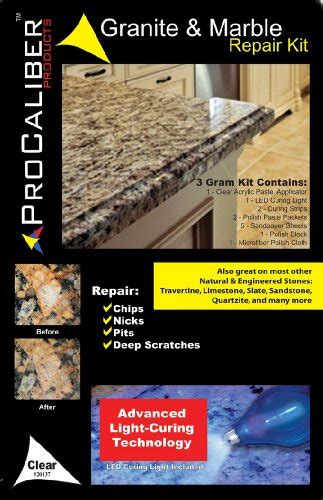 Procaliber Granite And Marble And Quartz Chip And Nick Repair Kit Pro Size Clear Lca Pricepulse