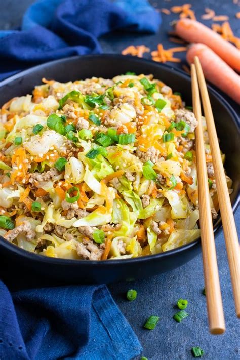 Egg Roll In A Bowl One Skillet Recipe Evolving Table Recipe Healthy Recipes Recipes