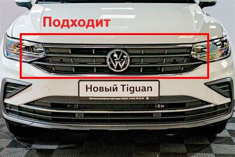 Защитная сетка радиатора верх черная Volkswagen Tiguan (2020-н.в ...