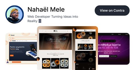 Nahaël Mele on Contra Webflow Developer Designer