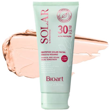 Protetor Solar Facial Natural E Vegano Cor Fps Bioart