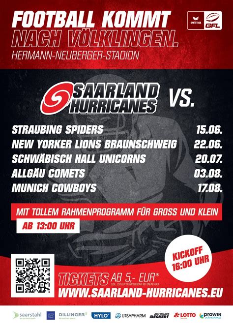 Saarland Hurricanes Spielplan 2024