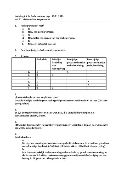 Inleiding Week Inleiding Tot De Rechtswetenschap Wc