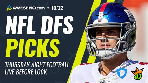 Nfl Dfs Lineups Thursday Night Football Showdown Eagles Vs Giants