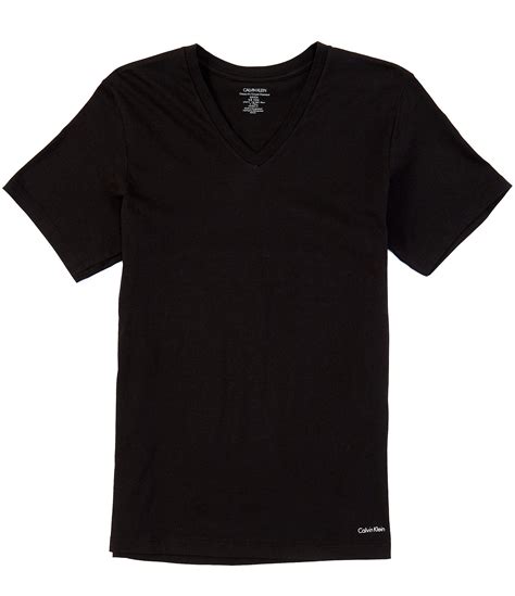 Calvin Klein Cotton Classic Solid V Neck T Shirts 3 Pack Dillards