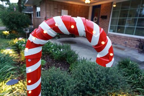 How To Make Diy Lighted Pvc Candy Canes Amber Oliver