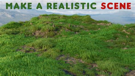 How To Make Grass In Blender Make A Realistic Scene In Blender Easy Grass Youtube