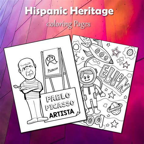 Hispanic Heritage Month Coloring Pages National Hispanic Heritage Month ...