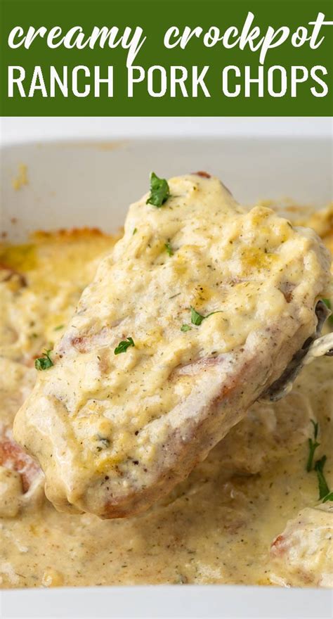 Crockpot Ranch Pork Chops With Creamy Gravy Tastes Of Lizzy T