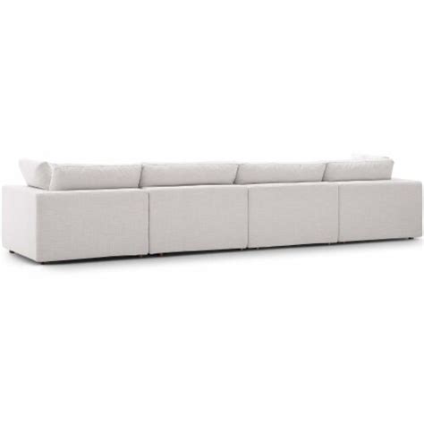 Commix Down Filled Overstuffed 4 Piece Sectional Sofa Set - Beige, 1 ...