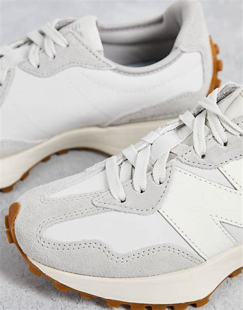 New Balance 327 Sneakers In White With Gray Detail