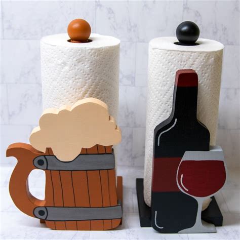 Standing Paper Towel Holder Picnic Or Cookout Camper Decor Kitchen