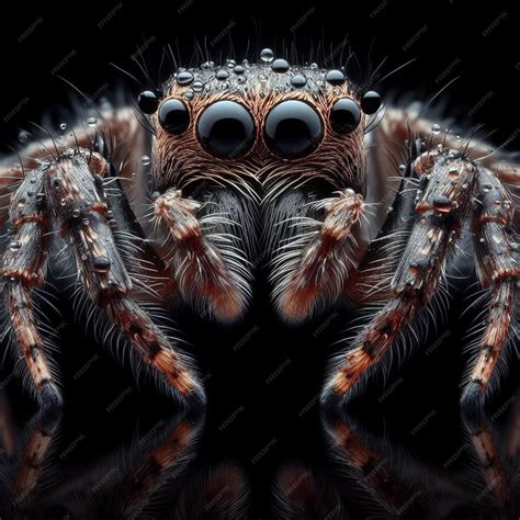 Premium Photo Spider Macro Photography