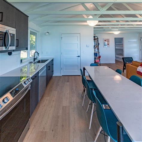 Straight Line Kitchen Design Featuring Vinyl Plank Flooring