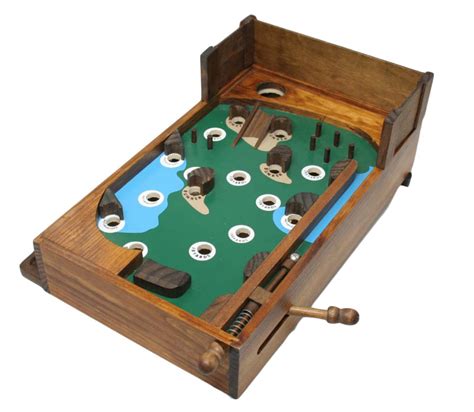 Wooden Pinball Game ----- Circa Baseball Pinball Game