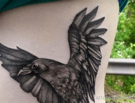 Flying Crow Tattoo Design - Tattoos Designs