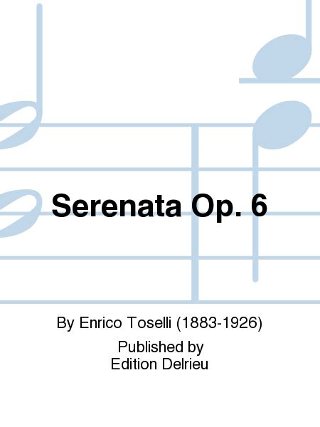 Serenata Op 6 By Enrico Toselli Soprano Voice Sheet Music Sheet