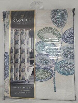 Croscill Mosaic Leaves Spa Stall Shower Curtain X Ebay