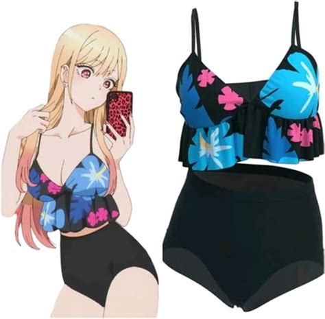 Grojimts Women S Anime Cosplay Swimsuit Bikini Sexy Japanese Cartoon Swimwear Walmart