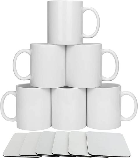 DIY Sublimation Blank Blank Coffee Mugs Set 11oz Tea Chocolate Ceramic Cups In Bulk From Allanhu ...