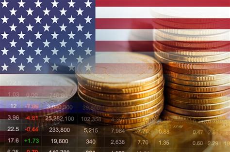 Premium Photo Usa America Flag With Stock Market Finance Economy