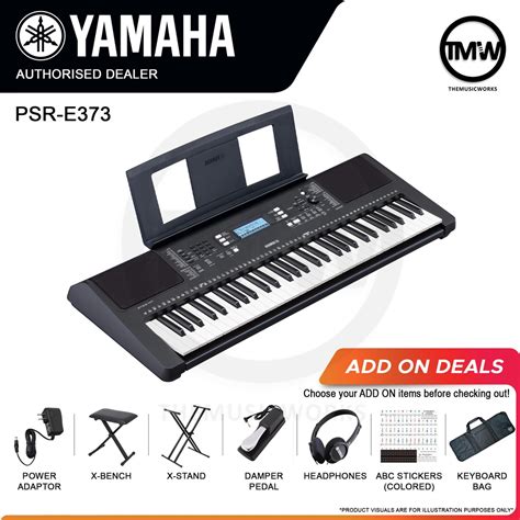 Yamaha PSR E373 Portable Keyboard 61 Keys Touch Response PSRE373 PSR