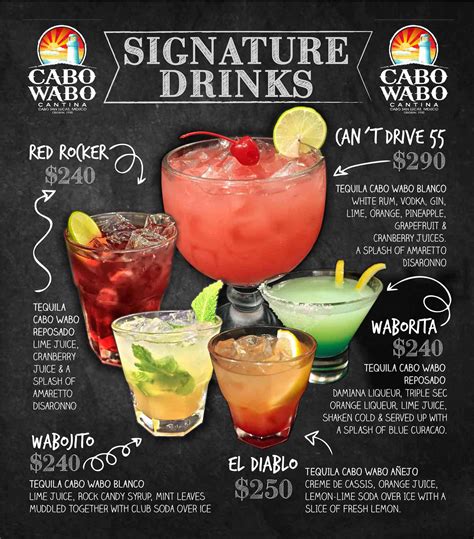 Cabo Wabo Cantina » Cabo Signature Drinks