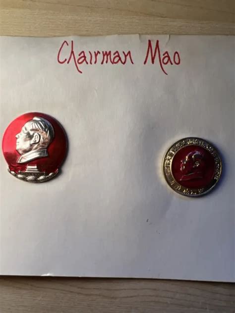 Tb X Vintage Chairman Mao Tse Tung Zedong Chinese Communist Pin