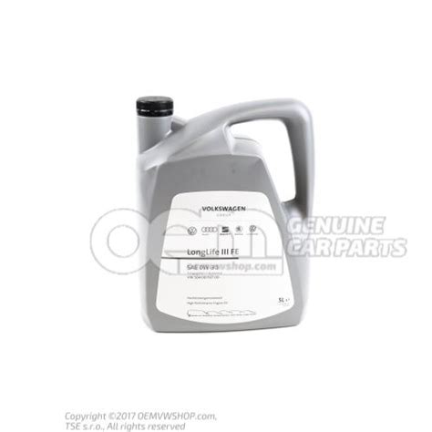 G S55545M4EUR Genuine new long life engine oil 504/00 507/00 - 0W30 ...