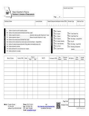 Fillable Online Form Distributor S Schedule Of Disbursements Fax